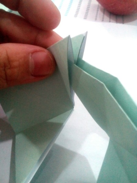 Folded Paper Star - join by slipping one set of legs into another set