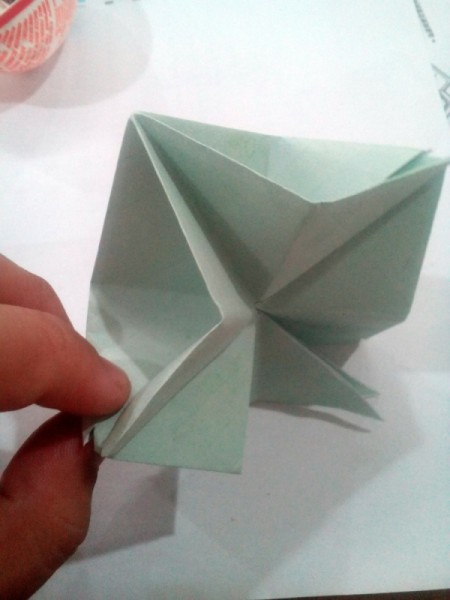 Folded Paper Star - add more pieces and repeat for all five pieces