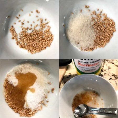 mixing spices and sugar