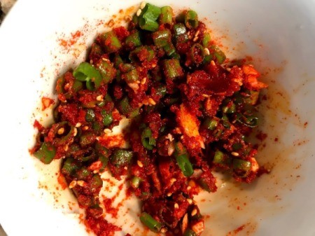 mixing spice ingredients together