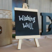 Bridal Shower Wishing Well with a small chalk board.