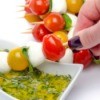 Fresh Tomatoes on a skewer with Dipping Oil