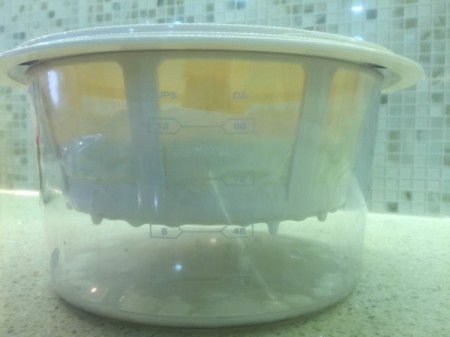 A Euro Cuisine Greek yogurt maker in use.