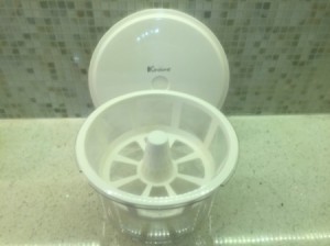 A Euro Cuisine Greek yogurt maker basket and lid