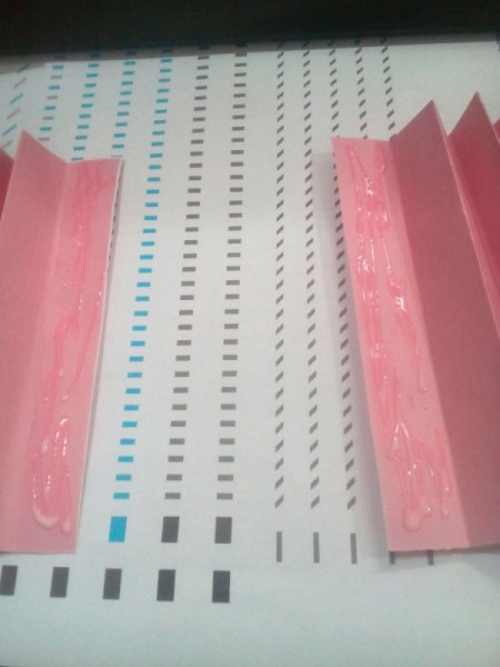 Paper Card Organizer - apply glue to the end of the accordion folded papers
