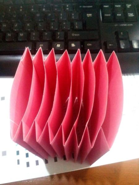 Paper Card Organizer - glue a square to the folds on each side