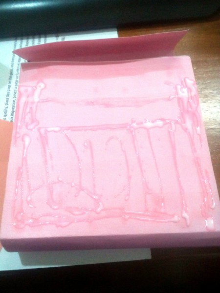 Paper Card Organizer - apply glue to the outside of the cover but leave a clear spot for later