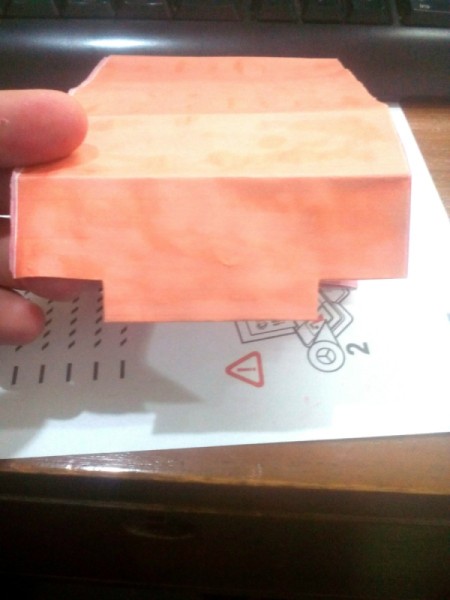 Paper Card Organizer - attach the new piece and trim it for a lid flap