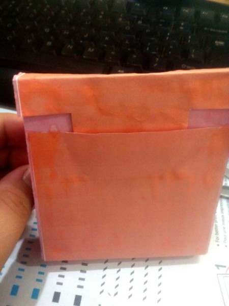 Paper Card Organizer - the trimmed flap fits inside
