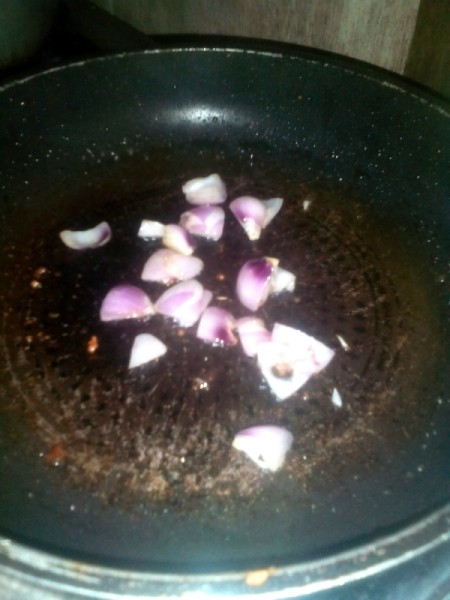frying onion