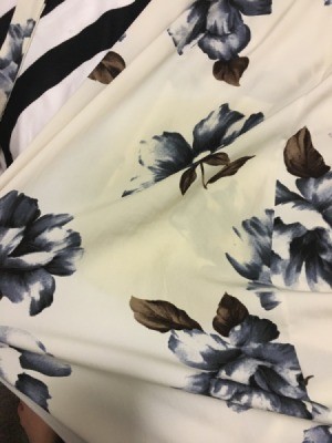 Removing a Stain on a Polyester Dress - yellow stain