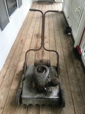 Value of a Falls Roto Clipper Lawnmower - old  gas mower