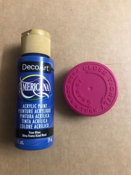 Travel Fund - Airplane Piggy Bank - paint cap blue and allow to dry