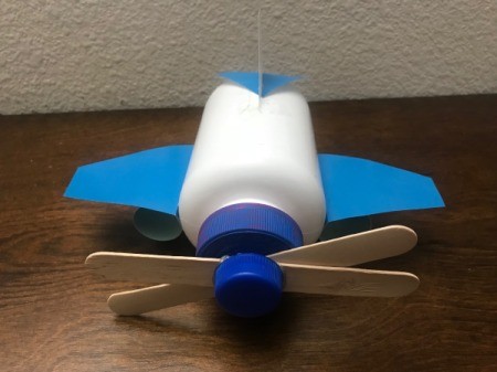 Travel Fund - Airplane Piggy Bank - attach prop to vitamin bottle lid