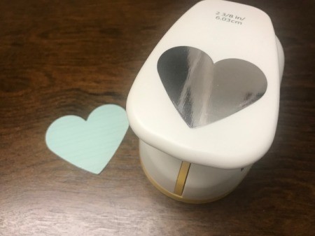 Standing CD Picture Frame - punched heart to glue where photo can be attached