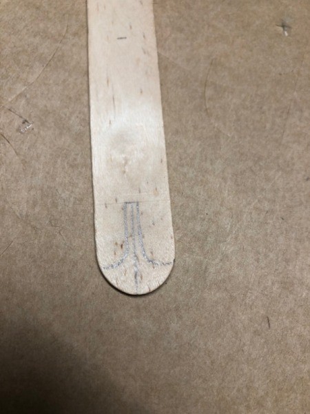 Ballerina Craft Stick - sketch ballet slippers with your pencil