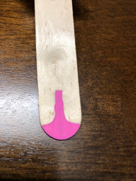 Ballerina Craft Stick - remove tape once the paint is dry