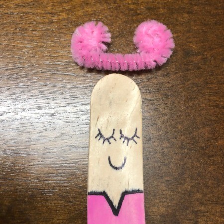 Ballerina Craft Stick - ready to glue hair in place