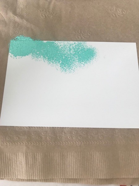 Upcycled Cardboard Box to Gift Basket - dab on photo paper with a sponge