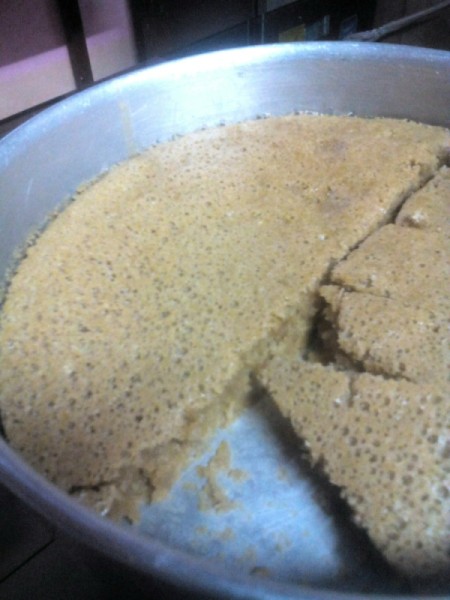 baked and cut Buko-Pandan Cake