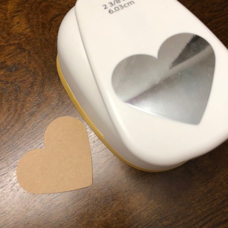 Geometric Heart Card - punch out main heart shape