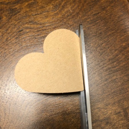 Geometric Heart Card - use scissors to trim