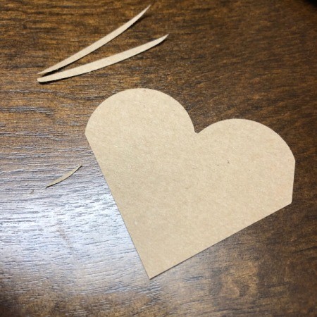 Geometric Heart Card - trim to make a more straight edged heart shape