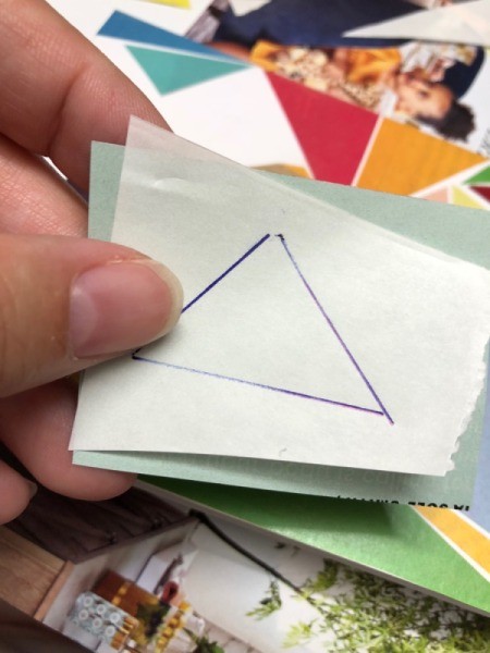 Geometric Heart Card - use template to cut colored paper