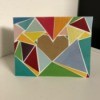 Geometric Heart Card - finished card face