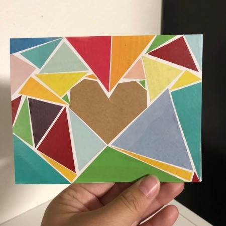 Geometric Heart Card