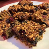 cut Breakfast Bars on plate