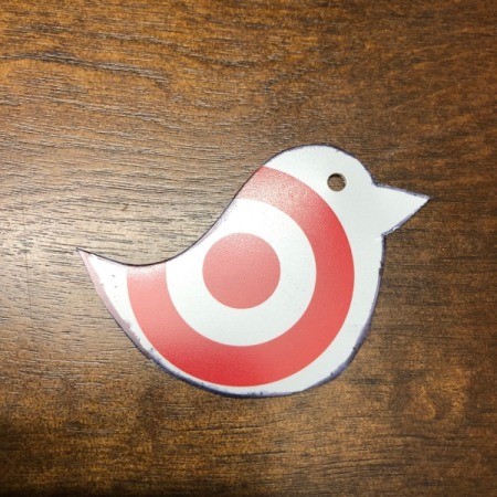 Upcycle Giftcard to Keychain with a Fob - hole where the eye would be