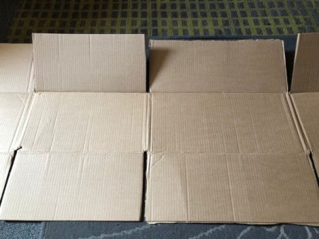 DIY Shirt Folding Board - unfold the box