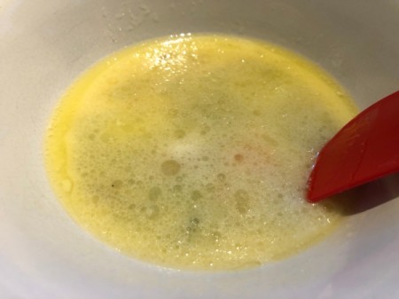 mixing butter, sugar and milk
