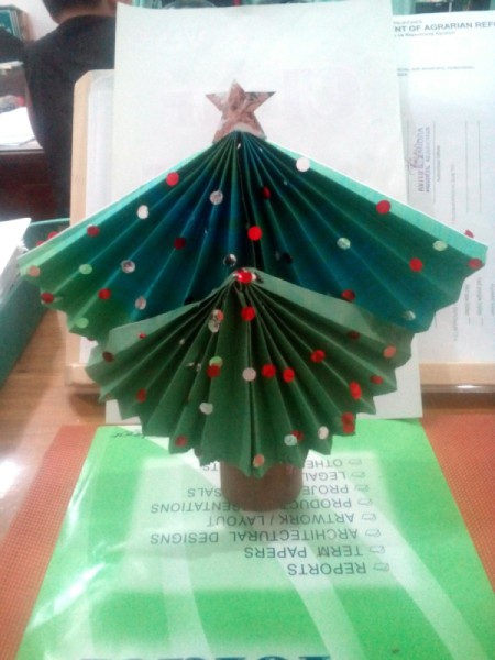 How To Make A Paper Table Top Mini Christmas Tree 