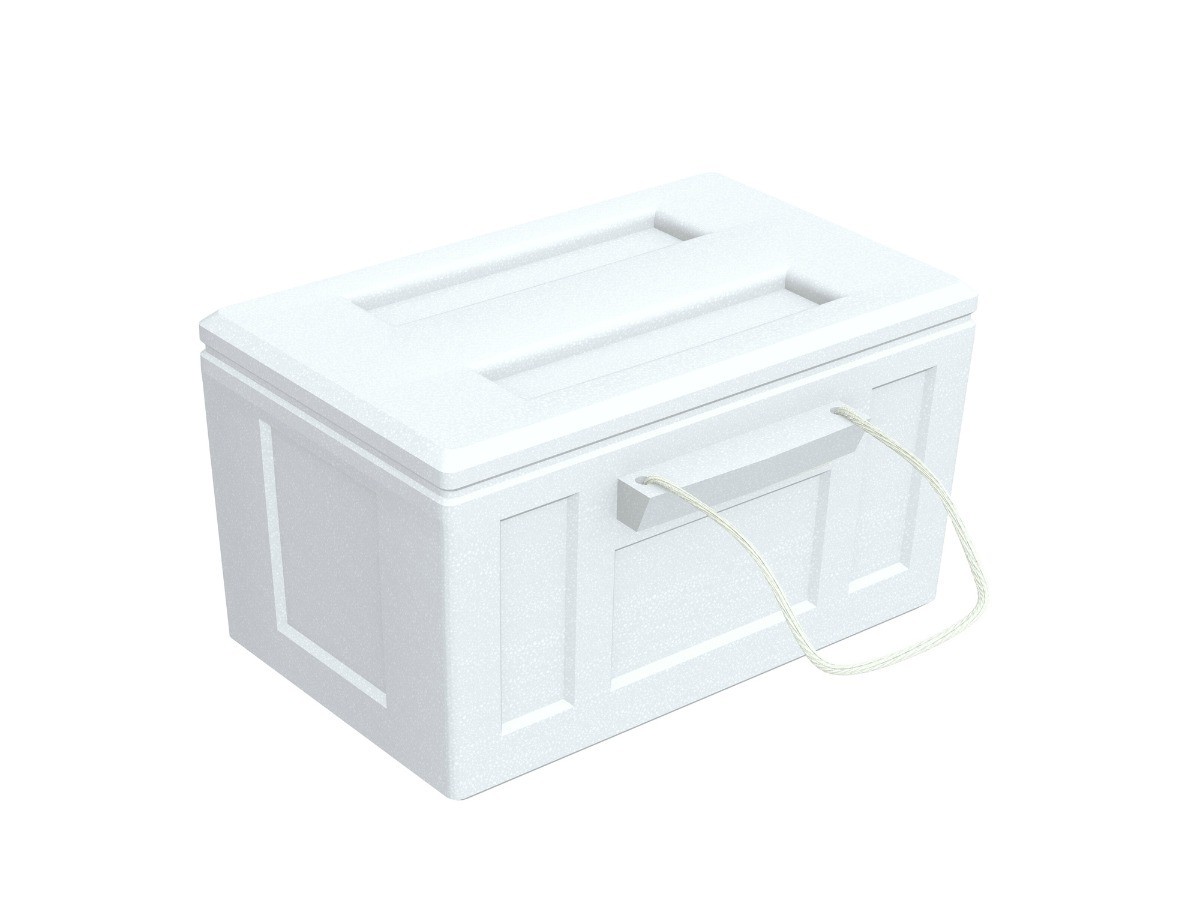 small styrofoam ice chest