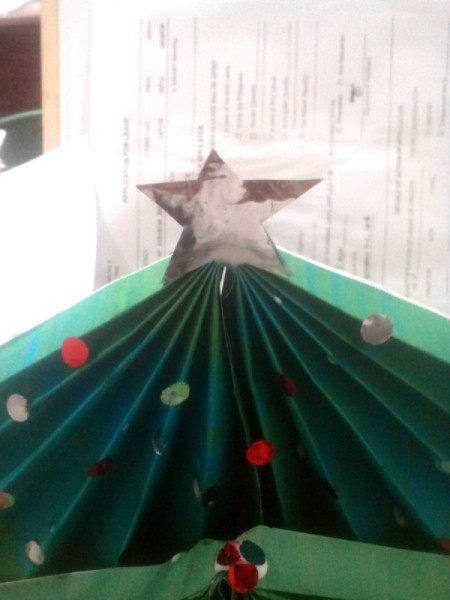 Table Top Mini Christmas Tree - glue star to the top