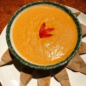 Roasted Red Pepper and Habanero Hummus in bowl