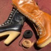 Salvaging Hardware from Junk - lace up boots
