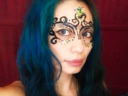 Tulle Masquerade Mask - place ribbon over ears and fasten behind