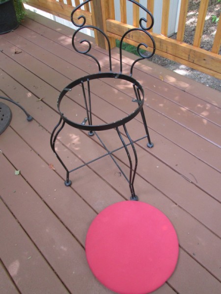 I Love Chairs As Planters In My Garden - seat removed