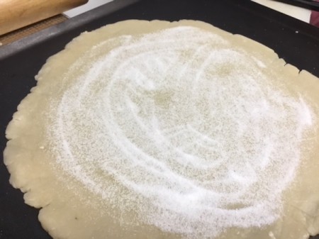 sugar on dough