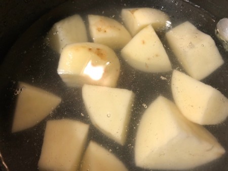 cooking potatoes