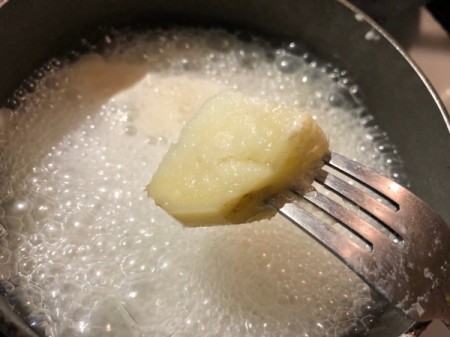 cooked piece of potato