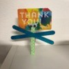 Dragonfly Clothespin - clothespin holding a gift card