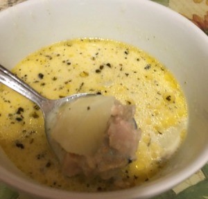 New England Clam Chowder in bowl