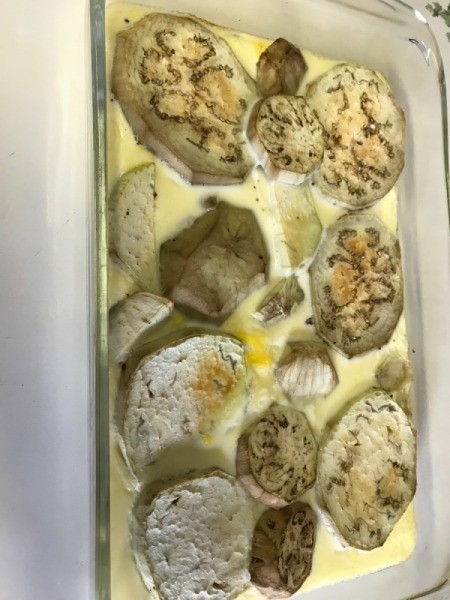 cooked Eggplant Custard Bake