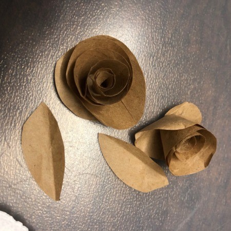 Monogram Initial Sign - freehand cut leaves