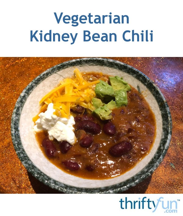 Vegetarian Kidney Bean Chili ThriftyFun