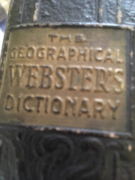 Value of a 1929 Geographical Webster's Dictionary